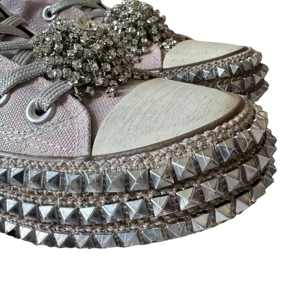 NIB Free People x Nan-ku Cruise Studded Hi Top Sneakers, Mellow Mauve, Size 37/7 - Picture 7 of 10